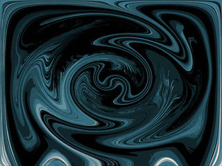 Abstract contrast round spinning rendered oil paint