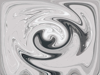Abstract contrast round spinning rendered oil paint