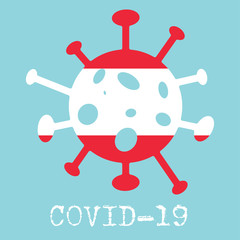 Covid-19. Coronavirus 2019-nCoV vector design. Wuhan virus in Austria. Web banner concept