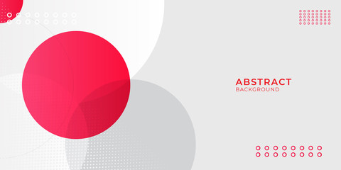 Abstract round circle red white background with blank space