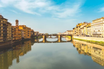 Deurstickers Panoramic view of Florence and Ponte Vecchio. © Georgi