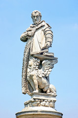 Statue of Jacopo Menochio  in Prato della Valle in Padua, Italy.