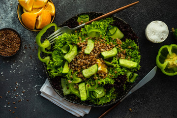 Organic vegan salad concept