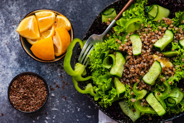 Organic vegan salad concept