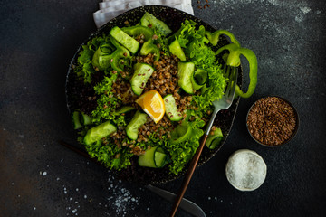 Organic vegan salad concept