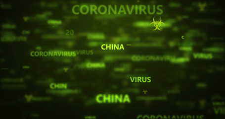 Coronavirus COVID-19 novel coronavirus concept motion background.