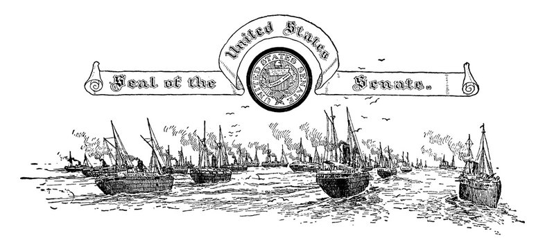 The United States Seal Of The Senate, Vintage Illustration