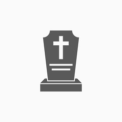 Obraz premium gravestone icon, tombstone vector