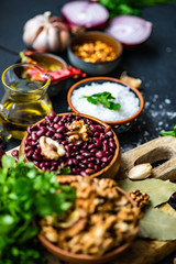 Georgian food cooking concept