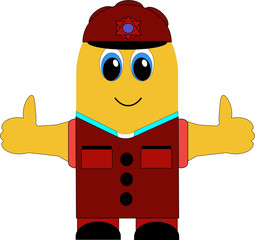 Illustration of a funny cartoon man can be used in the design  of the envelopes of notebooks, albums, packaging and tourism booklets as  a background, seamless wallpaper and the basics of hand-drawn c