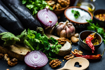 Georgian food cooking concept