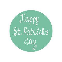  St. Patrick's Day Design, with Green Clover and Typography Letter on White Background. Vector Irish Lucky Holiday Design Template for Coupon, Banner, Voucher or Promotional Poster.