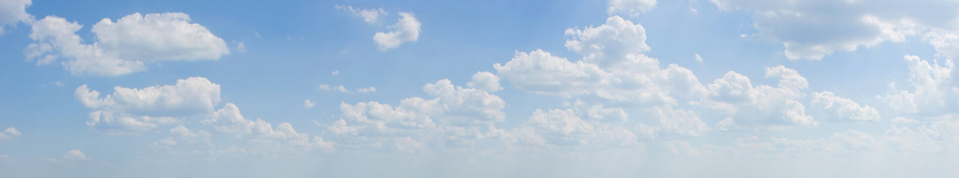 Panoramic image of the sky with clouds.