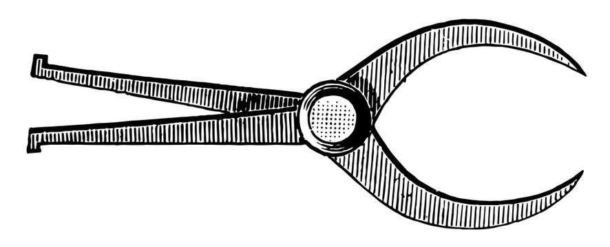 black and white pliers tool clip art preview