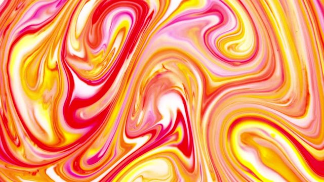Marbling, multi-colored swirled, stone-like patterns. Paint floating, spreading on the surface of a liquid. Abstract fluid art, ink in motion. Magical marble texture. Ink bloom, blast, paint explosion
