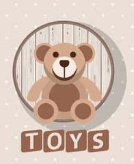 bear teddy toy isolated icon