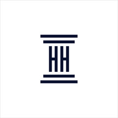 h h logo column vector