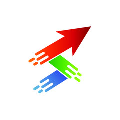 Letter s arrow logo design