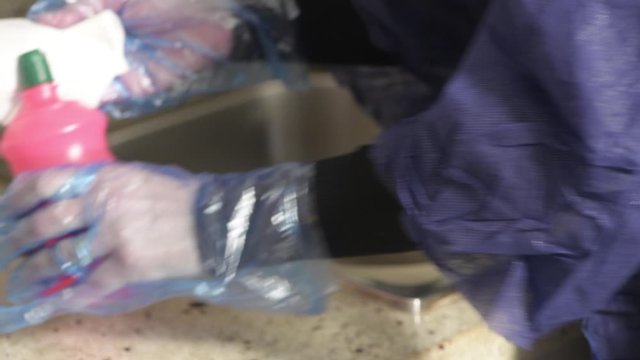 Washing hands at home. Coronavirus prevention