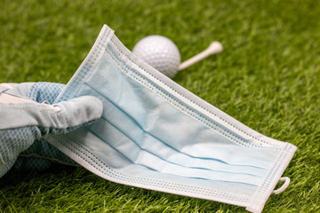 Face mask for golfer to play golf