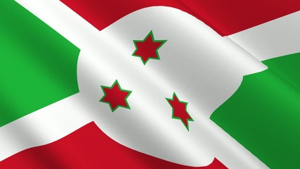 3d rendering burundi flag waving animation full screen background, for celebrating independence day.