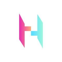 Letter h modern simple logo