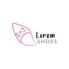 Women's shoes logo design vector template. BeautIful shoes logo