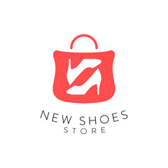 Women's shoes logo design vector template. BeautIful shoes logo