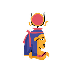 isis Egyptian god character isolated icon