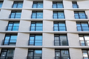 Modern European residential apartment buildings quarter. 