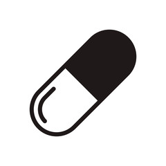 Capsule icon. Vector graphic illustration. Suitable for website design, logo, app, template, and ui. EPS 10.