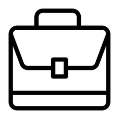 Briefcase icon in line style. Bag for laptop or notebook. Business bag, Documents bag, Portfolio bag illustrations for creative website and mobile designs.