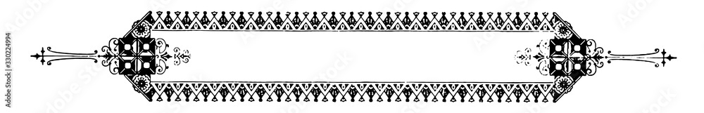 Wall mural Ornate banner have a heritage cultural design in this border, vintage engraving. - Wall murals