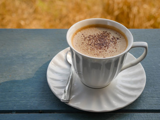 Mocha coffee on the table