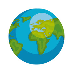 world planet earth isolated icon vector illustration design