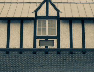 window in brick wall