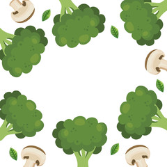 frame of fresh vegetables icons vector illustration design