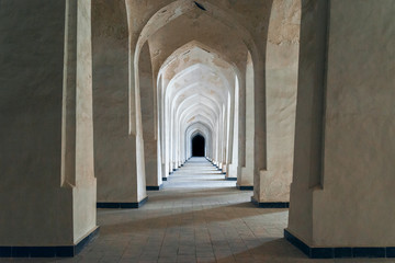 Arcade of Poi Kalyan madrasa.Bukhara.Uzbekistan