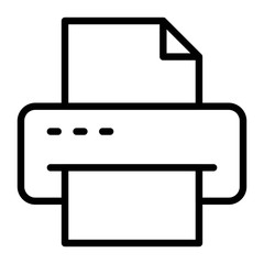 Printer icon in line style.