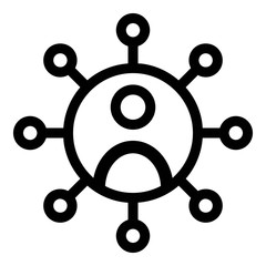 Social media network icon. Networking, people connections icon.