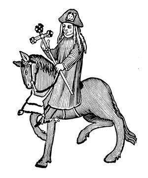 The Pardoner, vintage illustration