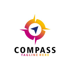 compass logo icon vector isolated