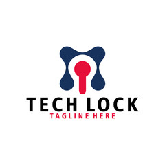 lock logo icon vector isolated