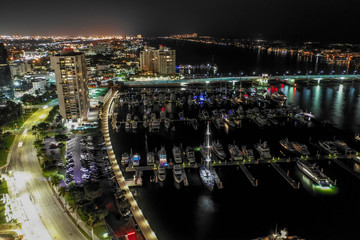 Fototapeta premium Aerial photo Palm Harbor Marina West Palm Beach FL