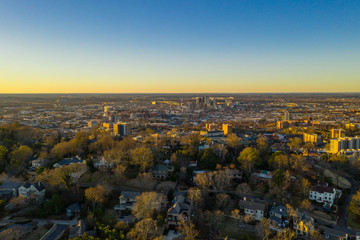 Beautiful aerial photo Downtown Birmingham Alabama USA