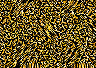 abstract golden geometric pattern with fabric texture