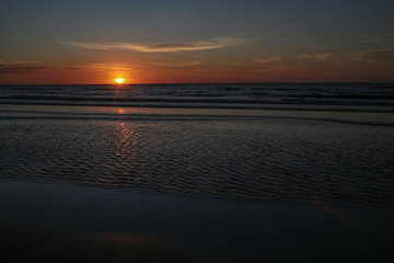 sunset on the beach
