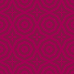 Vector ornamental geometric seamless pattern. Abstract ornament in oriental style. Elegant texture with floral shapes, diamonds, octagons, repeat tiles. Simple graphic background in burgundy color