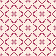 Vector geometric seamless pattern. Abstract texture with squares, grid, lattice, net. Burgundy and light pink color. Luxury ornament background. Repeat geo design for decor, print, wallpapers, fabric