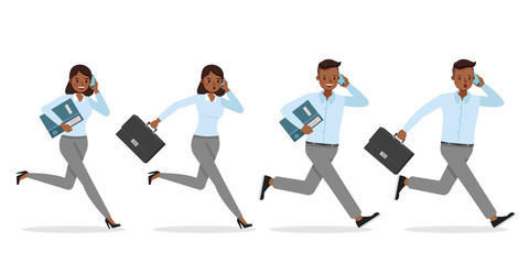 business people working in office character vector design. no95